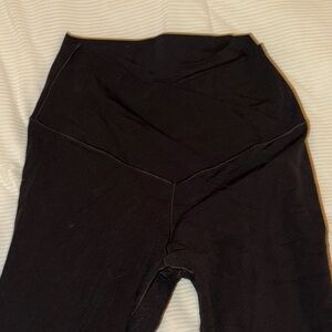 Black AERIE Crossover Flare Leggings